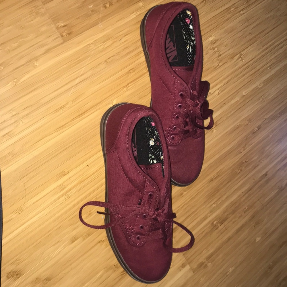 Maroon vans sneakers